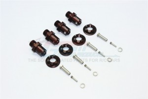 ALUMINUM 17MM HEX ADAPTERS FOR FRONT / REAR 1/10 ELECTRIC 4WD TRX4 DEFENDER TRAIL CRAWLER - Brown - TRX4/17X19/2-BR