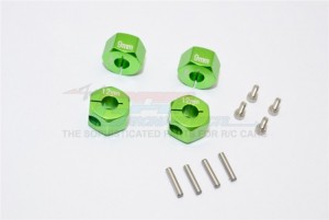 GPM GT010/12X9MM ALUMINUM HEX ADAPTERS 9MM THICK 1/10 4WD FORD GT4-TEC 2.0 - Green - GT010/12X9MM-G