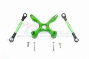 GPM GT049R ALUMINUM REAR TIE RODS WITH STABILIZER 1/10 4WD FORD GT4-TEC 2.0 Car - Green - GT049R-G