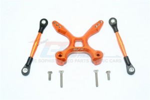 GPM GT049R ALUMINUM REAR TIE RODS WITH STABILIZER 1/10 4WD FORD GT4-TEC 2.0 Car - Orange - GT049R-OR