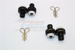 ALUMINIUM FRONT & REAR MAGNETIC BODY MOUNT 1/8 4WD E6 III HX MONSTER TRUCK EP #505005 - E6201FR-BK