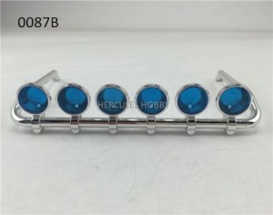 Roof Top Lights Bar 6 Round W/ Plastic Stands For Tamiya 1/14 Tractor Truck - HH-UP0087B