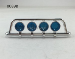 Roof Top Lights Bar 4 Round W/ Plastic Stands For RC Tamiya 1/14 Tractor Truck - HH-UP0089B