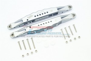 GPM SB014L ALUMINUM REAR LOWER TRAILING ARMS TEAM LOSI 1/6 SUPER BAJA REY 4X4 - Silver - SB014L-S