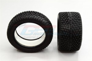 FRONT/REAR RUBBER RADIAL TIRE WITH  INSERT (40G) (ONROAD ARROW PATTERN) TRAXXAS 1/16 MINI E-REVO - ERV897F/R40G-OC