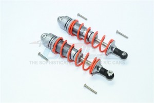 ALUMINUM FRONT/REAR ADJUSTABLE DAMPERS 110MM 1/8 NERO 6S BLX AR106011/AR106009 - MAN110F/R-GS-BEBK