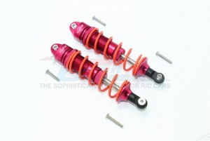 ALUMINUM FRONT/REAR ADJUSTABLE DAMPERS 110MM 1/8 NERO 6S BLX AR106011/AR106009 - MAN110F/R-R-BEBK