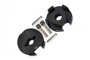 GPM SLA006 ALUMINIUM WHEEL HEX CLAW - 2PCS  FOR TRAXXAS SLASH 4X4 & LOW-CG 68086-2 - Black - SLA006-BK