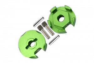GPM SLA006 ALUMINIUM WHEEL HEX CLAW - 2PCS  FOR TRAXXAS SLASH 4X4 & LOW-CG 68086-2 - Green - SLA006-G