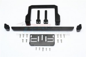 ALUMINUM FRONT BRUSHGUARD BUMPER 1/10 ELECTRIC 4WD TRX4 DEFENDER TRAIL CRAWLER - Black - TRX4330FD-BK
