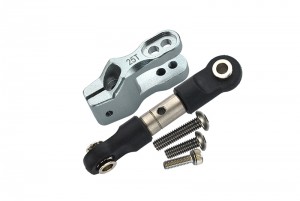 GPM UDR16025 ALUMINUM SERVO HORN WITH SST ADJUSTABLE TIE RODS 1/7 UNLIMITED DESERT RACER PRO-SCALE 4X4-85076-4 - Silver - UDR16025-S