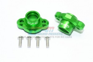 ALUMINUM REAR AXLE ADAPTERS (ENCLOSED DESIGN) 1/8 T3-01 DANCING RIDER-57405 - Green - T3022A-G
