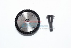 HARDEN STEEL 43T/13T STRAIGHT MAIN DIFF GEAR ARRMA 1/8 KRATON 6S 106005/106015/106018 - Black - MAK1343TS-BK