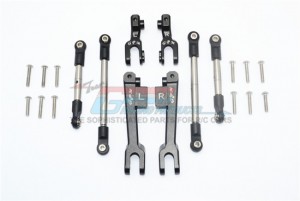 GPM UDR312FRS ALUMINUM FRONT & REAR SWAY BAR & STAINLESS STEEL LINKAGE SET 1/7 UNLIMITED DESERT RACER PRO-SCALE 4X4-85076-4 - Black - UDR312FRS-BK