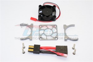 ALUMINIUM MOTOR HEATSINK WITH COOLING FAN  TRAXXAS SLASH 4X4 & LOW-CG 68086-2 - SLA018FANLCG-GS