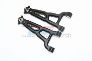 GPM SB054 ALUMINUM FRONT UPPER SUSPENSION ARM  1/10 4WD ROCK REY BRUCHLESS ROCK RACER-LOS03009T1/T2 - SB054-BK