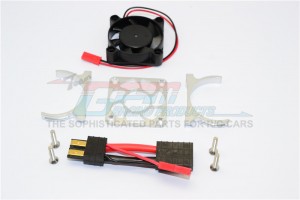 ALUMINIUM MOTOR HEATSINK WITH COOLING FAN  TRAXXAS SLASH 4X4 & LOW-CG 68086-2 - Silver - SLA018FANLCG-S