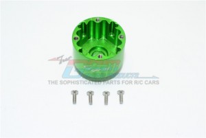 GPM BR011 ALUMINUM FRONT / REAR DIFF CASE TEAM LOSI 1/10 ELECTRIC 4WD BAJA REY DESERT TRUCK LOS03008 - Green - BR011-G