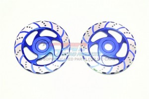GPM SB010/DISK ALUMINUM BRAKE DISK WITH SILVER LINING LOSI 1/6 SUPER BAJA REY 4X4 - Blue - SB010/DISK-B
