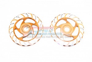 GPM SB010/DISK ALUMINUM BRAKE DISK WITH SILVER LINING LOSI 1/6 SUPER BAJA REY 4X4 - Orange - SB010/DISK-OR