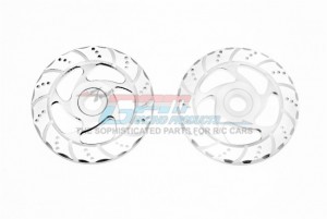 GPM SB010/DISK ALUMINUM BRAKE DISK WITH SILVER LINING LOSI 1/6 SUPER BAJA REY 4X4 - SB010/DISK-S