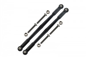 GPM BR014 ALUMINUM ADJUSTABLE REAR UPPER CHASSIS LINK TIE RODS LOSI 1/10 BAJA REY DESERT TRUCK LOS03008 - BR014-BK