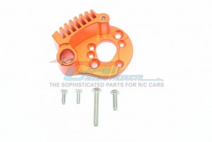 GPM ER2018 ALUMINUM MOTOR MOUNT WITH HEAT SINK FINS TRAXXAS-1/10 E-REVO VXL MONSTER 86086 - Orange - ER2018-OR