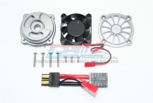 GPM UDR018FAN ALUMINUM MOTOR HEATSINK WITH COOLING FAN1/7 UNLIMITED DESERT RACER PRO-SCALE 4X4-85076-4 - UDR018FAN-GS