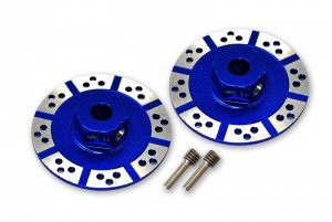 GPM BR010D/+1.5 ALUMINUM +1.5MM HEX WITH BRAKE DISK WITH SILVER LINING TEAM LOSI 1/10 BAJA REY DESERT TRUCK LOS03008 - blue - BR010D/+1.5-B