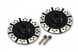 GPM BR010D/+1.5 ALUMINUM +1.5MM HEX WITH BRAKE DISK WITH SILVER LINING TEAM LOSI 1/10 BAJA REY DESERT TRUCK LOS03008 - black - BR010D/+1.5-BK