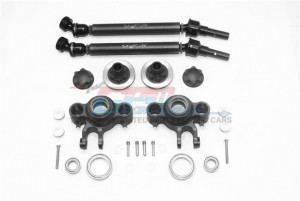 ALUMINUM UPGRADE SET (CVD, FRONT/REAR KNUCKLE ARMS, WHEEL HEX CLAW+WHEEL LOCK) TRAXXAS R-ERVO VXL 86086 - ER100-BK
