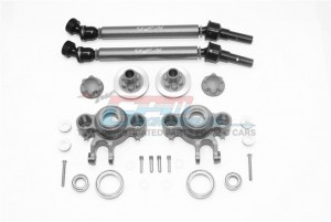 ALUMINUM UPGRADE SET (CVD, FRONT/REAR KNUCKLE ARMS, WHEEL HEX CLAW+WHEEL LOCK) TRAXXAS R-ERVO VXL 86086 - Gun silver - ER100-GS