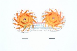ALUMINUM +3MM HEX WITH BRAKE DISK WITH SILVER LINING 1/10 AXIAL SCX10-II - Orange - SCX2010D+3MM-OR