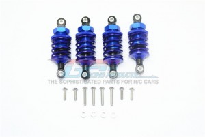 GPM GT5053FR ALUMINUM FRONT (53MM) REAR (50MM) OIL FILLED DAMPERS TRAXXAS 1/10 4WD FORD GT4-TEC 2.0 - Blue - GT5053FR-B-P-BEBK