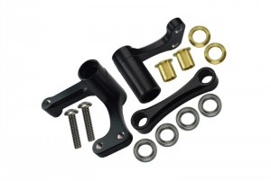 GPM RUS048 ALLOY STEERING ASSEMBLY WITH BEARINGS TRAXXAS RUSTLER VXL - RUS048-BK
