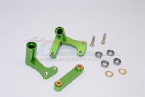GPM RUS048 ALLOY STEERING ASSEMBLY WITH BEARINGS TRAXXAS RUSTLER VXL - Green - RUS048-G
