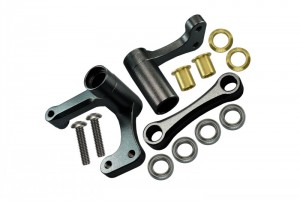 GPM RUS048 ALLOY STEERING ASSEMBLY WITH BEARINGS TRAXXAS RUSTLER VXL - Gun silver - RUS048-GS