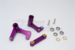 GPM RUS048 ALLOY STEERING ASSEMBLY WITH BEARINGS TRAXXAS RUSTLER VXL - Purple - RUS048-P