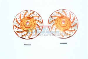 GPM RUS4010DX+2 ALUMINUM +2MM HEX WITH BRAKE DISK WITH SILVER LINING TRAXXAS 1/10 RUSTLER 4X4 VXL 67076-4 - RUS4010DX+2-OR