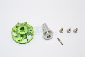ALUMINIUM SPUR GEAR ADAPTER TRAXXAS SLASH 4X4 & LOW-CG 68086-2 - Green - SLA035LCG-G