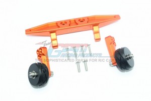 GPM RUS4040R ALUMINUM REAR ADJUSTABLE WHEELIE TRAXXAS 1/10 RUSTLER 4X4 VXL 67076-4 - Orange - RUS4040R-OR