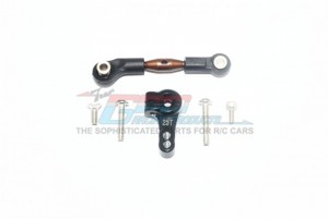 GPM RUS416025ST SPRING STEEL TIE ROD 25T ALUMINUM SERVO HORN TRAXXAS 1/10 RUSTLER 4X4 VXL 67076-4 - Black - RUS416025ST-BK