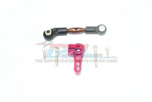 GPM RUS416025ST SPRING STEEL TIE ROD 25T ALUMINUM SERVO HORN TRAXXAS 1/10 RUSTLER 4X4 VXL 67076-4 - Red - RUS416025ST-R