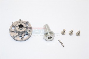 ALUMINIUM SPUR GEAR ADAPTER TRAXXAS SLASH 4X4 & LOW-CG 68086-2 - Gun silver - SLA035LCG-GS