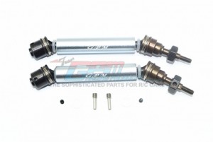 GPM SRUS41280FH HARDEN STEEL #45 FRONT AXLE W. ALLOY BODY TRAXXAS 1/10 RUSTLER 4X4 VXL 67076-4 - GUN SILVER - SRUS41280FH-GS