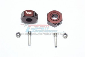 GPM MAG010/7MM ALUMINUM HEX ADAPTERS 7MM ARRMA 1/10 GRANITE 4X4 MEGA MOSTER TRUCK - BROWN - MAG010/7MM-BR