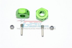 GPM MAG010/7MM ALUMINUM HEX ADAPTERS 7MM ARRMA 1/10 GRANITE 4X4 MEGA MOSTER TRUCK - GREEN - MAG010/7MM-G