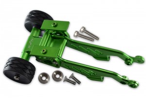 GPM MAO040R ALUMINUM REAR WHEELIE WITH WING MOUNT ARRMA 1/8 OUTCAST 6S BLX STUNT TRUCK - GREEN - MAO040R-G
