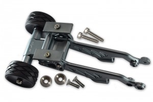 GPM MAO040R ALUMINUM REAR WHEELIE WITH WING MOUNT ARRMA 1/8 OUTCAST 6S BLX STUNT TRUCK - GUN SILVER - MAO040R-GS