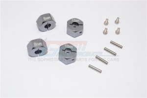 GPM GT010/12X8MM ALUMINUM REAR LOWER SUSPENSION MOUNT TRAXXAS 1/10 4WD FORD GT4-TEC 2.0 / 4-TEC 3.0 93454-4 - GUN SILVER - GT010/12X8MM-G